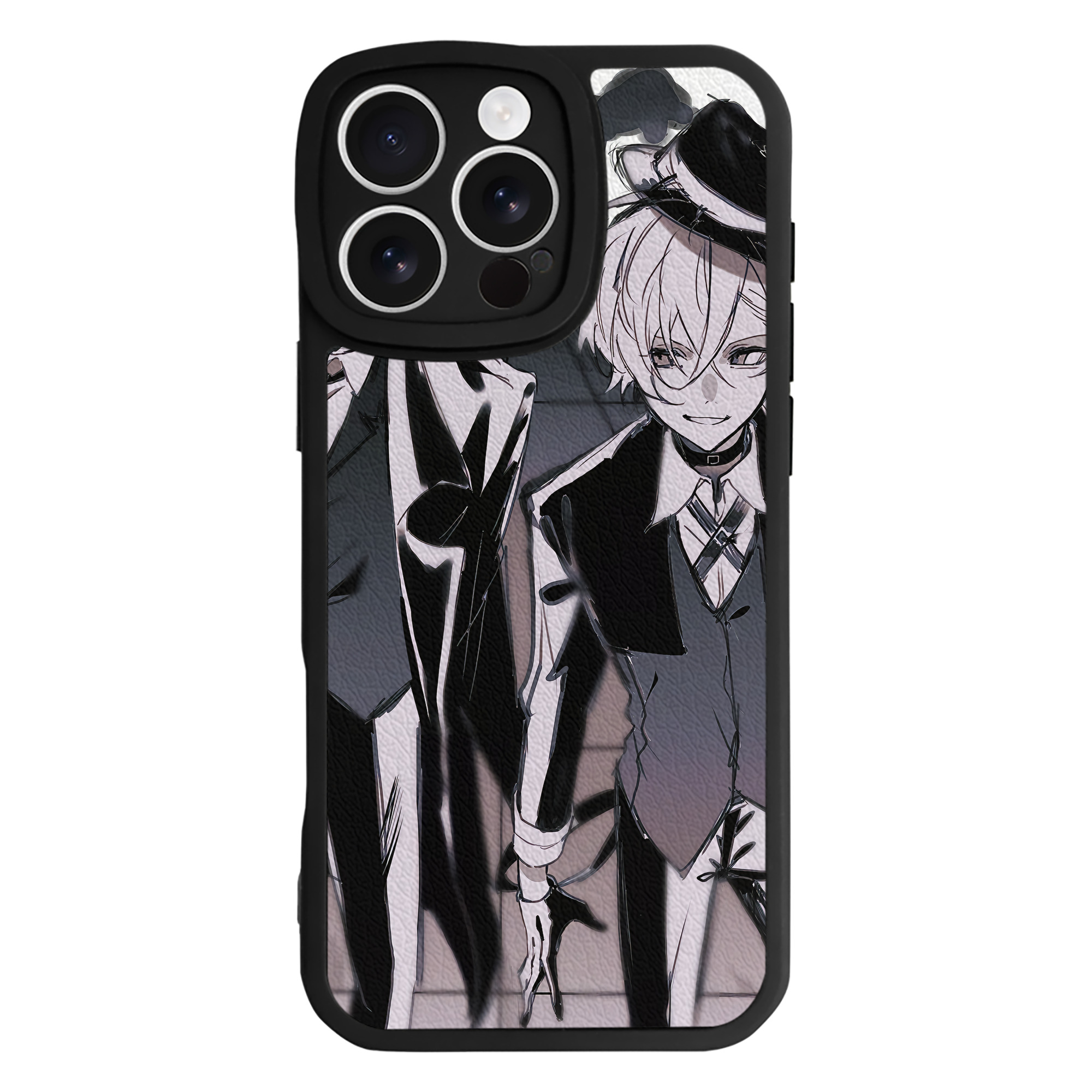 （画像用） 文豪ストレイドッグス Bungo Stray Dogs 【iPhone 16シリーズ対応】シリコンスマホケース（レザー調） 材質：シリコン